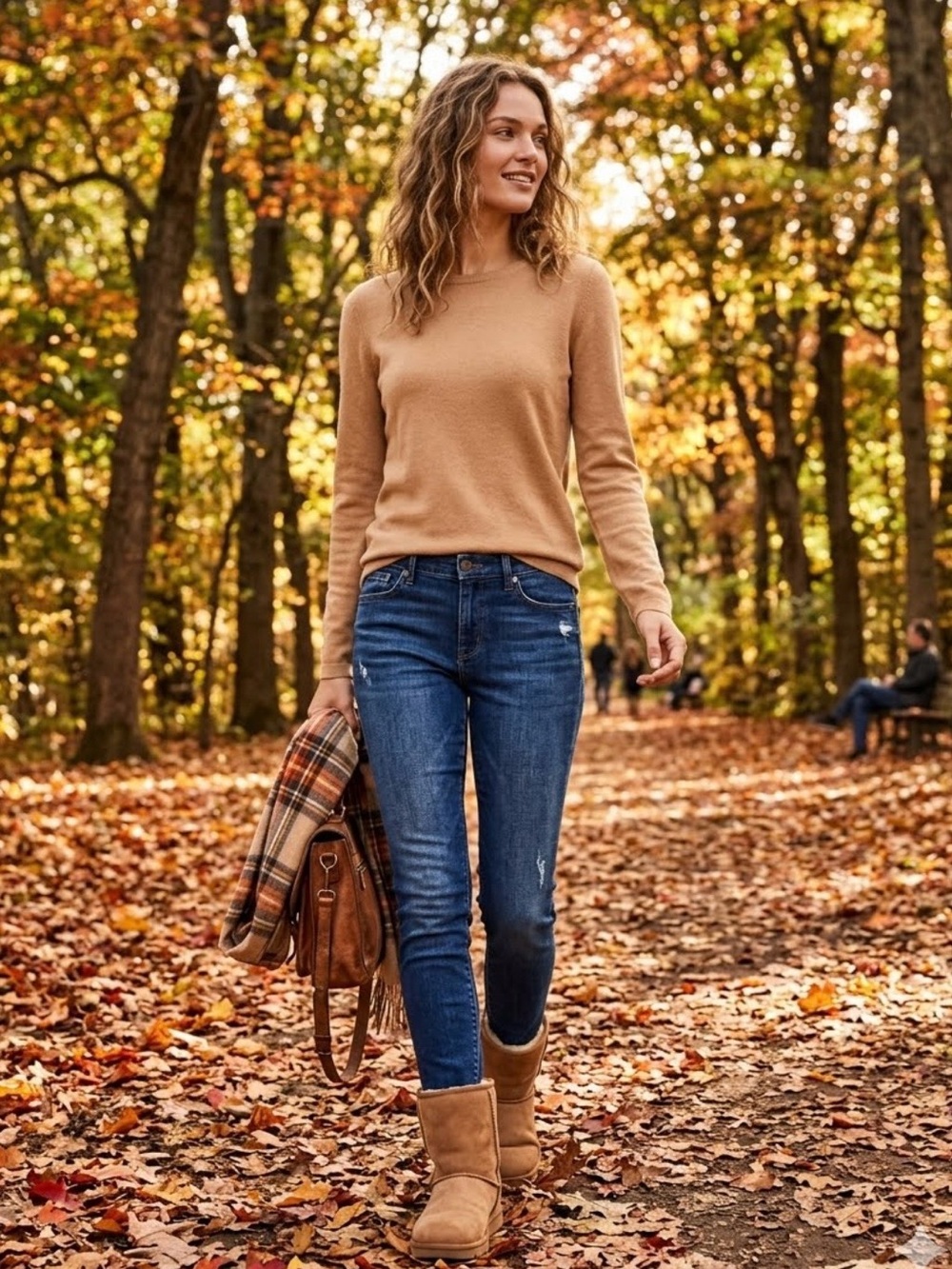 Ann Taylor Women's Camel Colored Crewneck Sweater